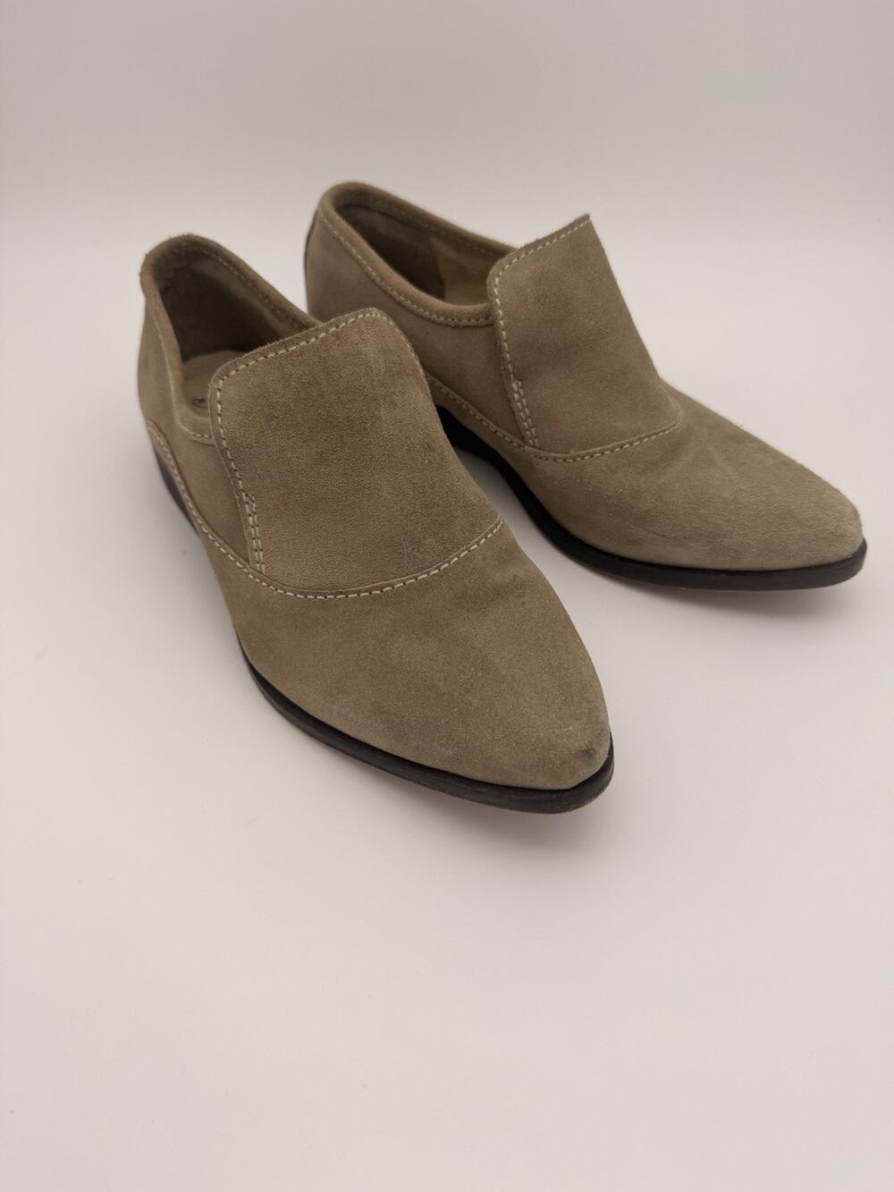 Free People Brady Womens Size 5 (35) Taupe Suede Pointed Toe Slip On Loafers